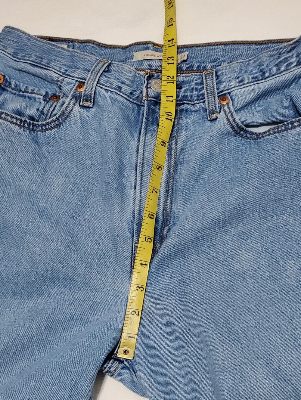 Levi's Premium Ribcage Wide Leg Jeans Free People 29 Waist - Picture 15 of 16